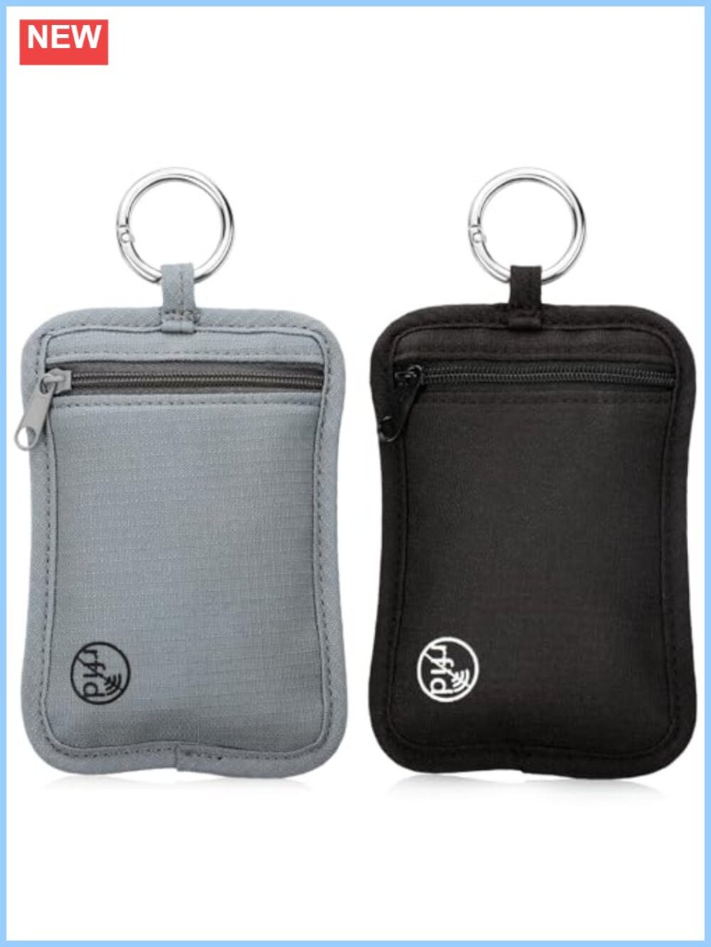 RFID Anti Theft Clip On Wallet 2 Pack Polyester Travel Money Pouch